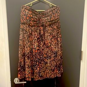 Strapless plus size dress peach and black size 3